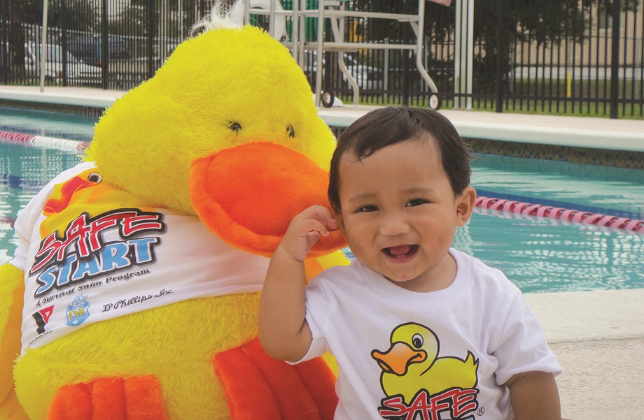 Child in Safe Start Program by a Pool