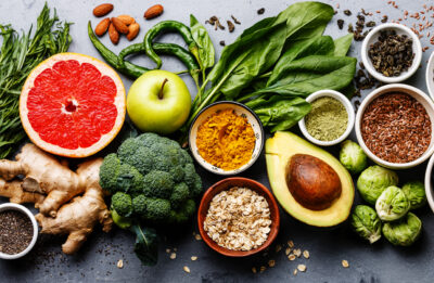 Green Vegetables and Grapefruit