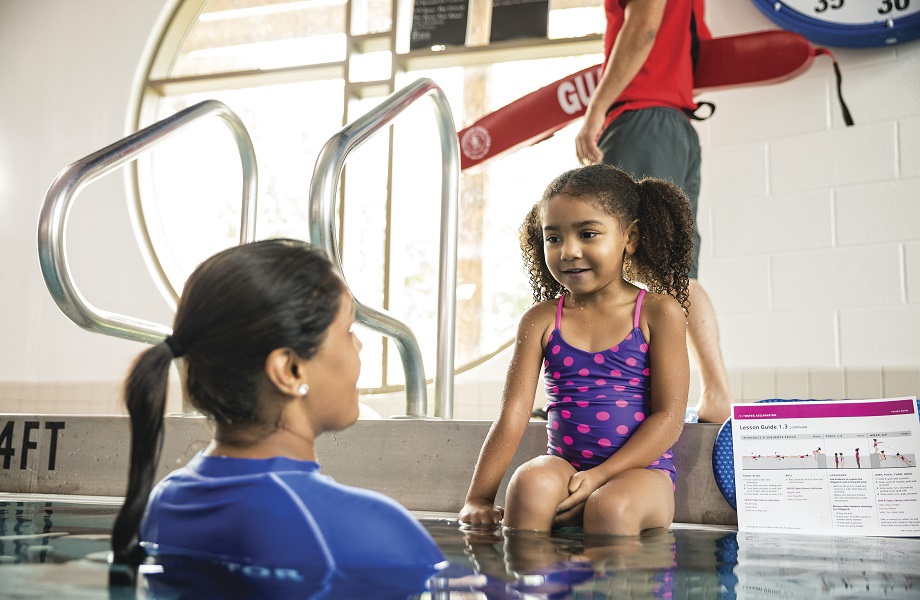 YMCA Swim Instructor with a Child