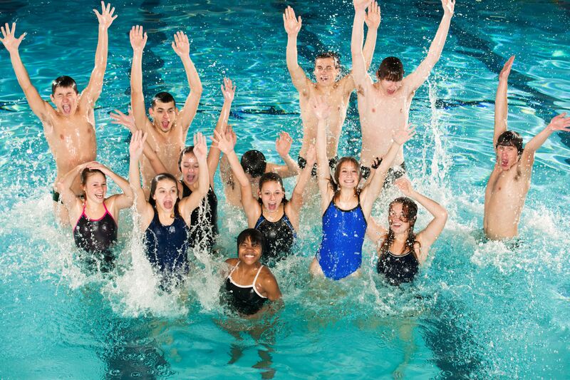 Group of Kids in a Swimming Pool
