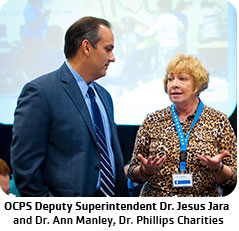 OCPS Deputy Superintendent Dr. Jesus Jara and Dr. Ann Manley of Dr. Phillips Charities
