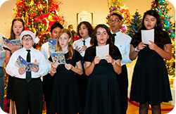 Conway Music Factory carolers from Conway Middle School