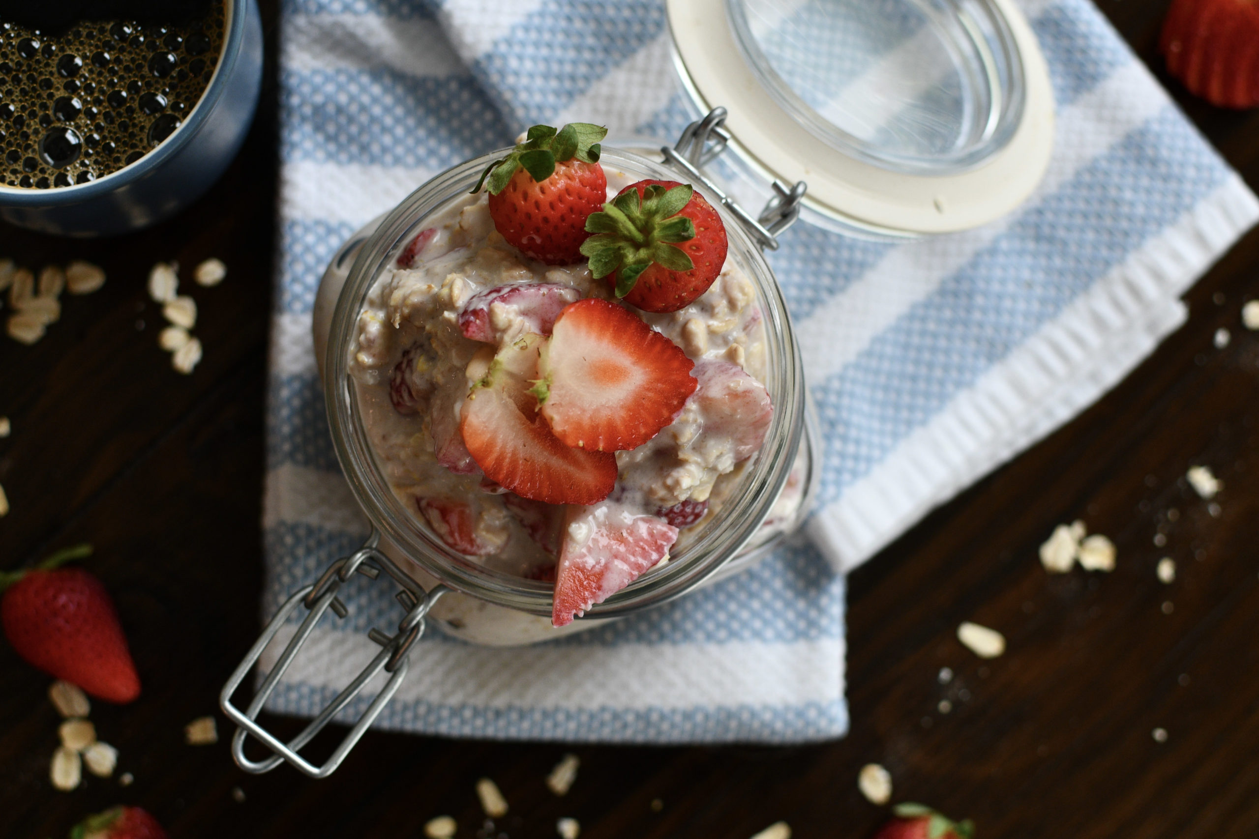 Strawberry Shortcake Overnight Oats