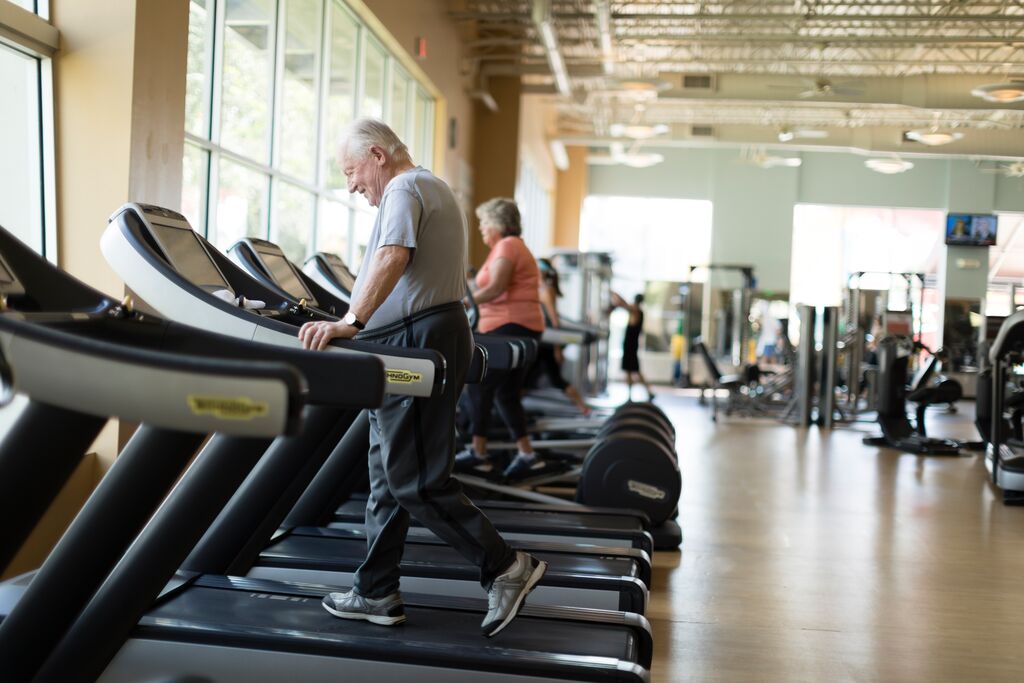 Senior on Treadmill