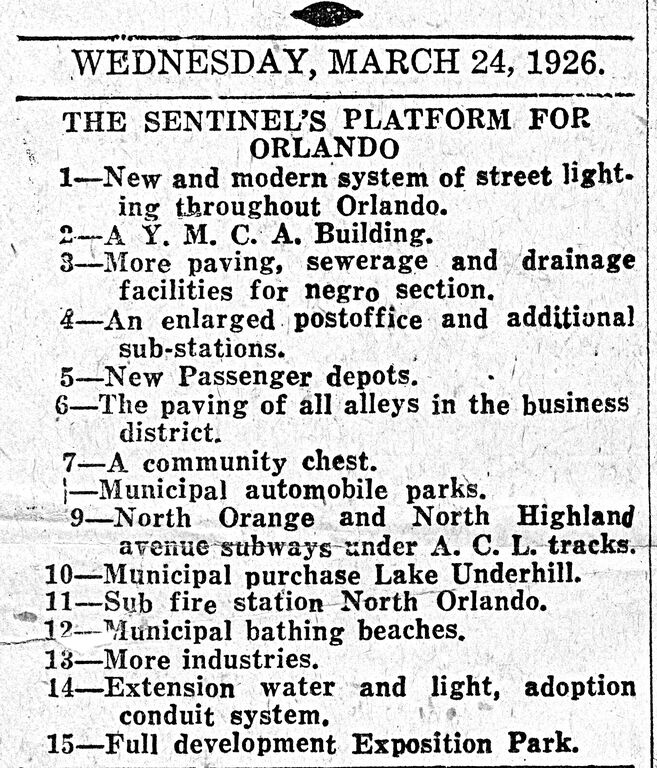 Sentinel Poll by 1926