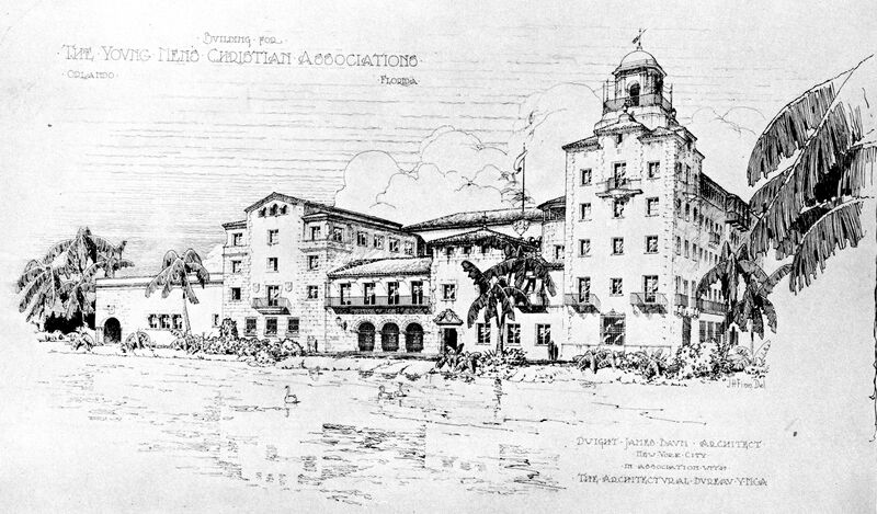 Baum Drawing of Lake Lucerne YMCA