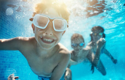 Middle School Day Campers swimming at the YMCA in Orlando