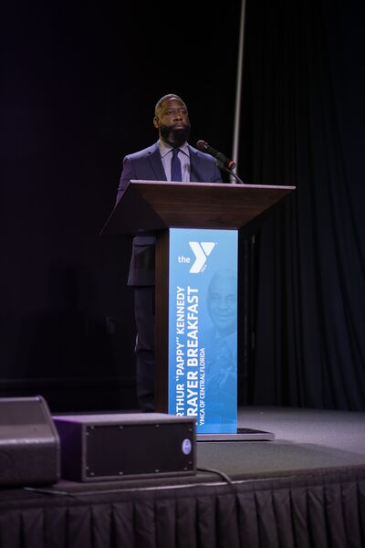 Antoine Demings at the 2022 Arthur Pappy Kennedy Prayer Breakfast