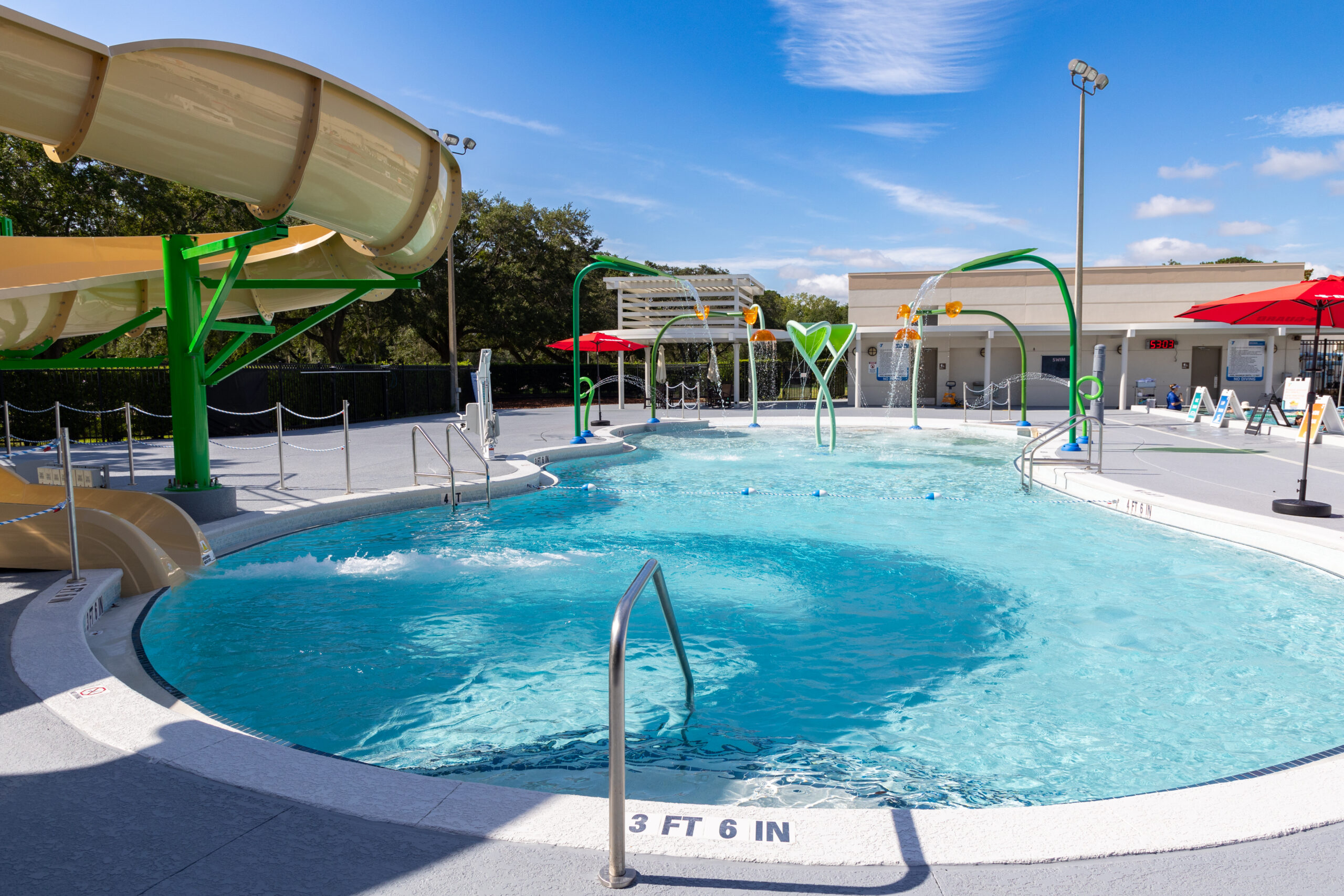 Outdoor swimming pool at the Dr. P. Phillips YMCA in Central Florida.