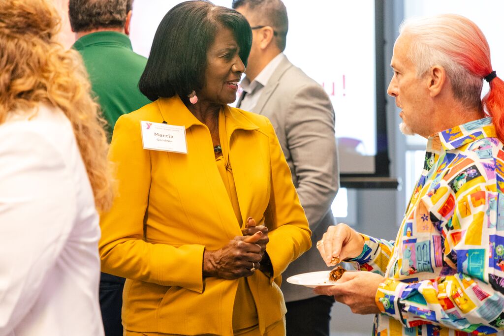 Marcia Hope Goodwin and Charles Roper at the YMCA of Central Florida's Annual Meeting in May 2025