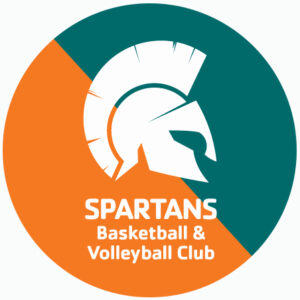 Spartans Basketball & Volleyball Logo Circle