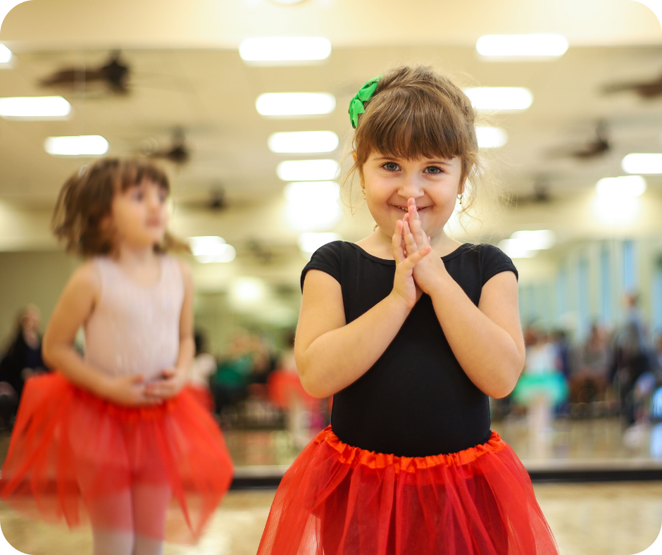 A young girl enjoying her time in dance class at Osceola County YMCA