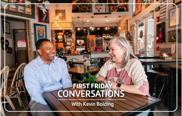 Still photo of a video conversation between Kevin Bolding and Pam Thomas of Pammie's Sammies in Winter Graden, FL