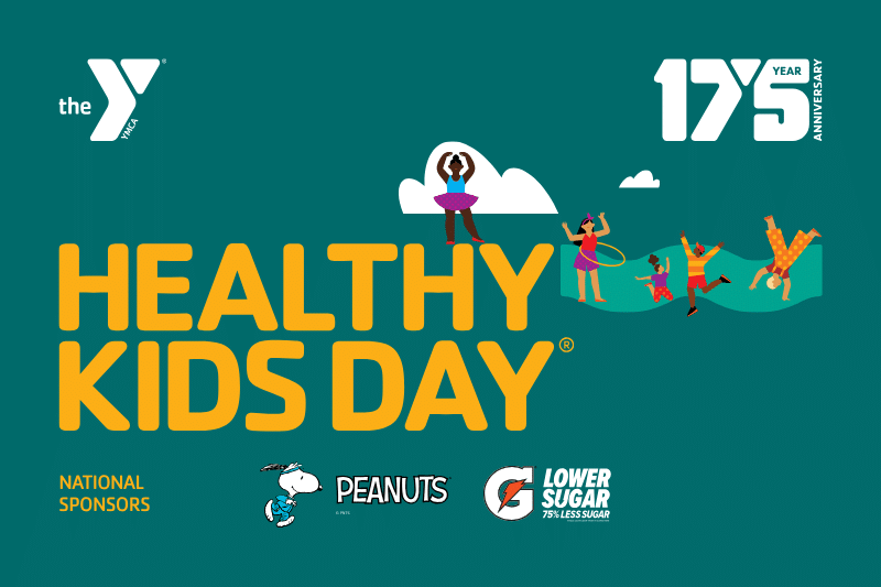 Healthy Kids Day South Orlando YMCA 2026 national partners Gatorade and Peanuts. Celebrating fun, fitness, and community for families and kids.