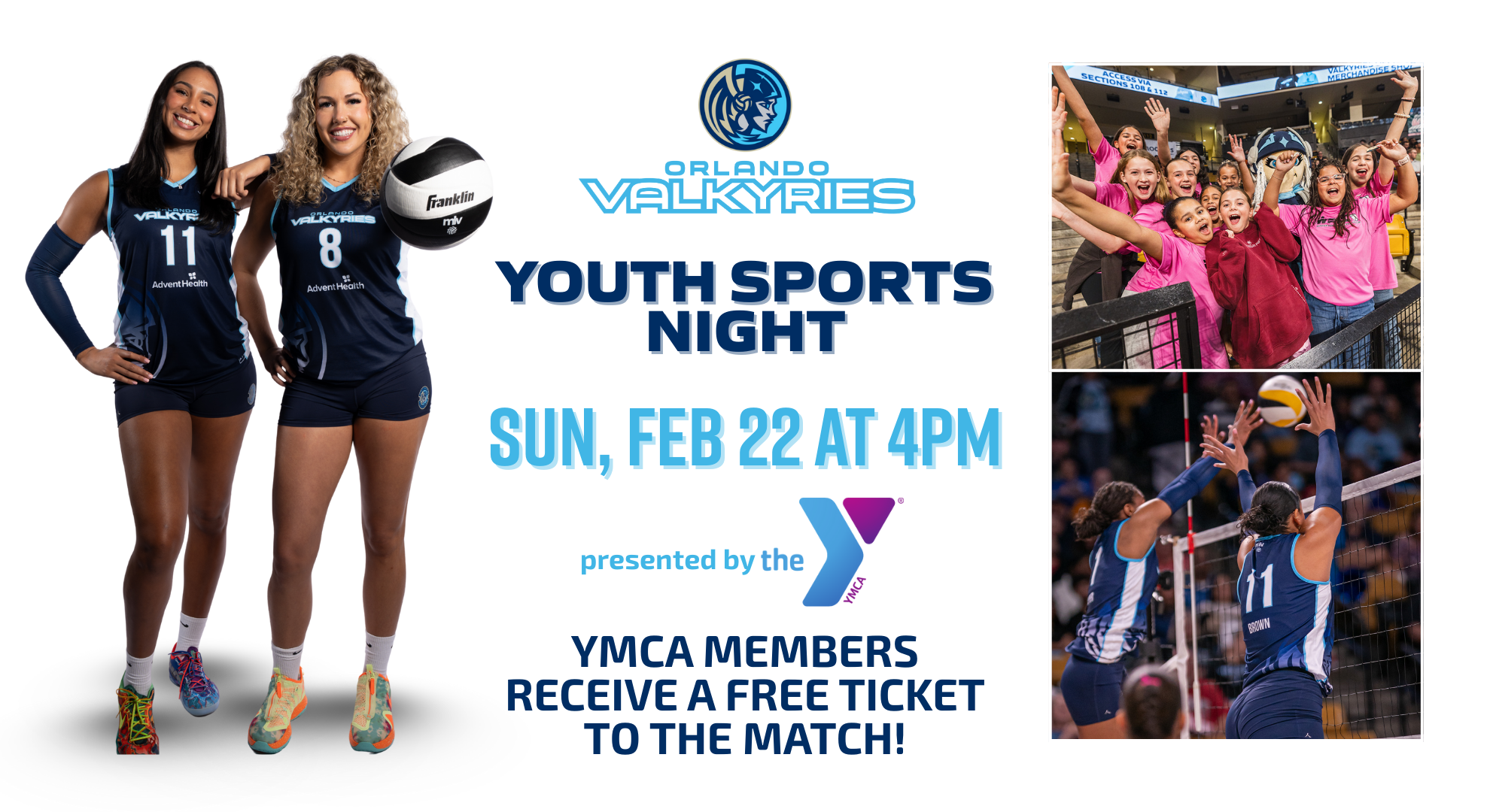 Orlando Valkyries Youth Sports Night Presented by YMCA of Central Florida
