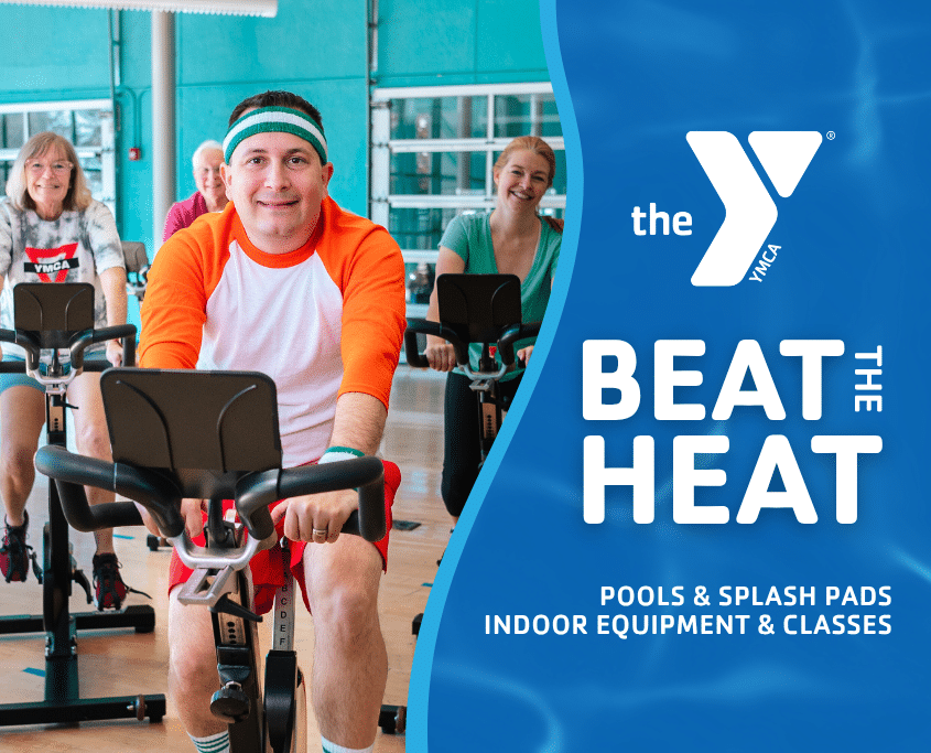 YMCA of Central Florida members participating in a group exercise class as part of the Beat the Heat campaign promoting the value and benefits of a Max Membership.