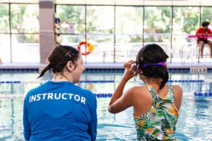 Certified Adaptive Swim Instructor and student at the Oviedo YMCA