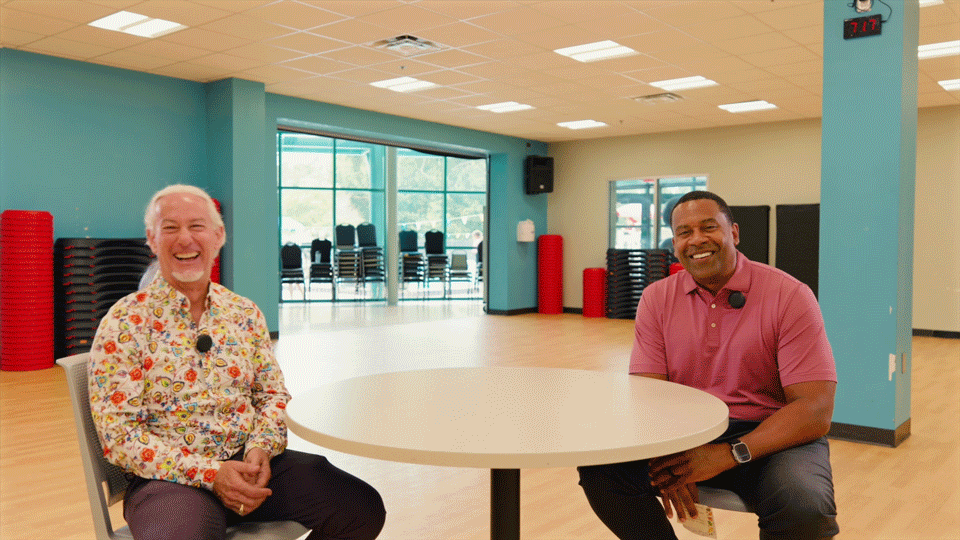 Animated photo of Charlie Roper and Kevin Bolding at the Roper YMCA