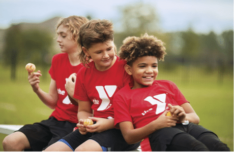 Kids playing sports at the YMCA